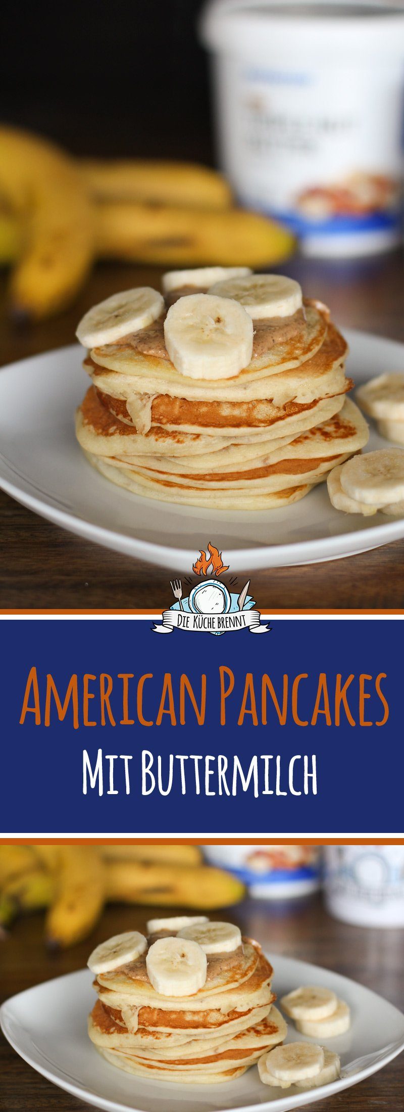 American Pancakes Rezept mit Buttermilch - fluffig wie eine Wolke