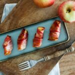 Apfel Bacon Spalten mit Vanillezucker - Fingerfood vom Grill