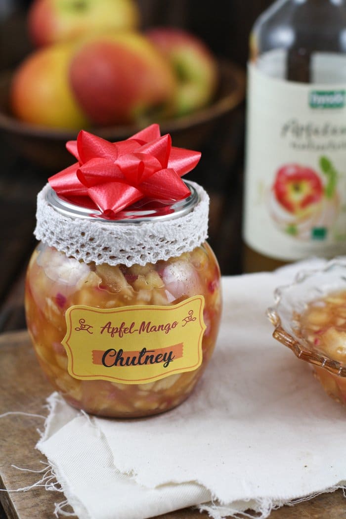 Apfel-Mango-Chutney mit byodo Apfelessig - DIY Geschenk aus der Küche