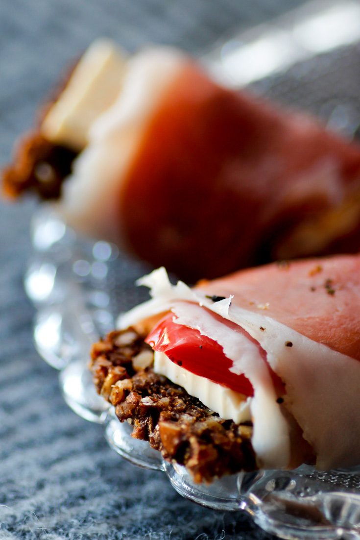 Canapes mit Schwarzwälder Schinken und Feta