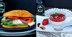 Caprese Burger und Karamell Grießtöpfchen mit Mazzetti l'originale