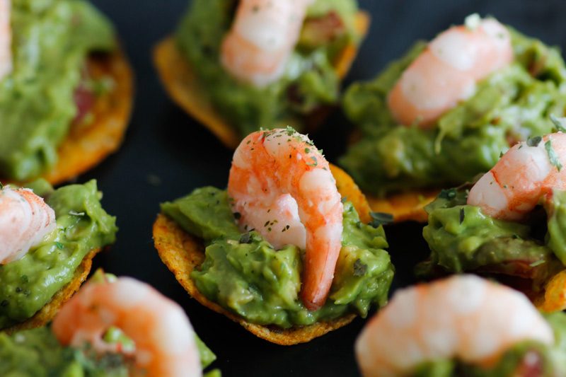 Fingerfood Avocado Garnelen Chips