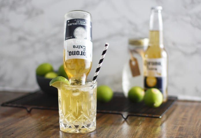 Frozen Margarita Corona Drink - Upside down Corona