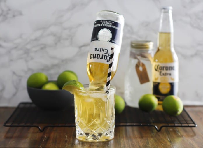 Frozen Margarita Corona Drink - Upside down Corona