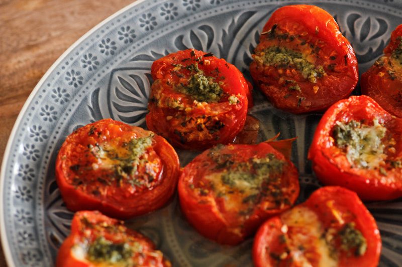Gebackene Tomaten mit Parmesan Rezept aus dem Ofen 1 Gebackene Tomaten mit Parmesan