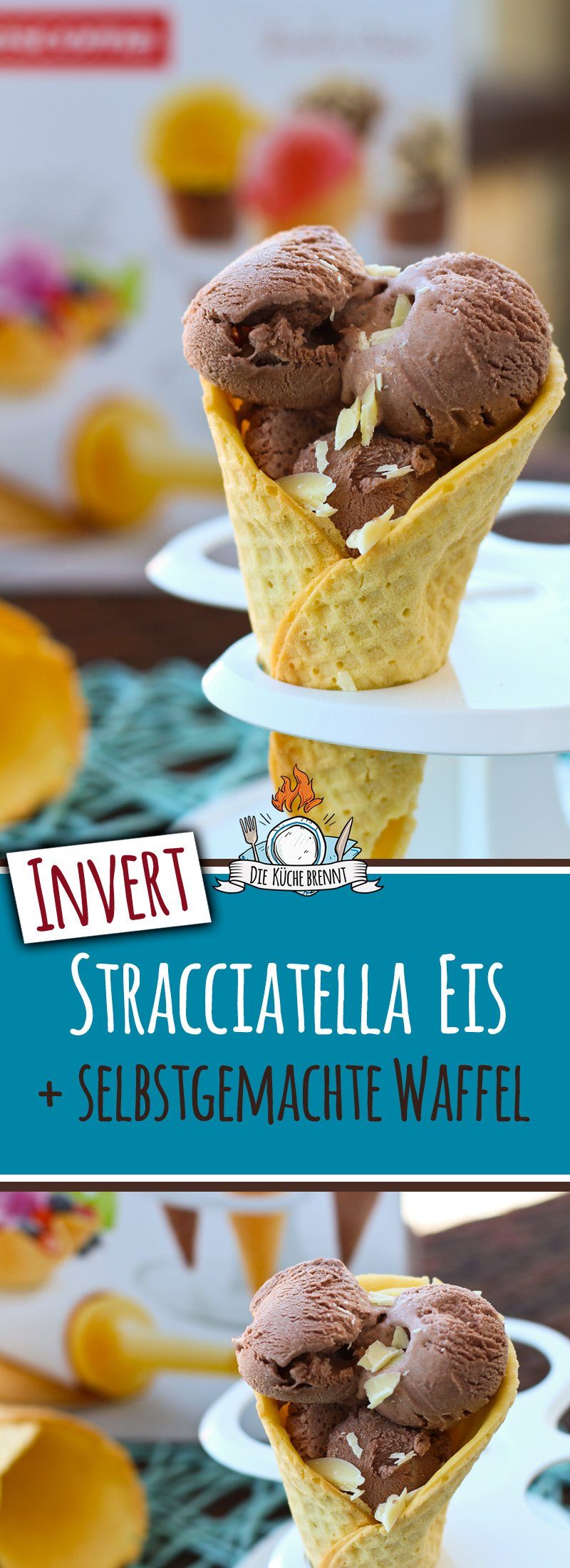 Invert Stracciatella Eis und Eiswaffeln mit tescoma Waffelset 10 Invert Stracciatella Eis & selbstgemachte Waffeln mit tescoma Waffelset