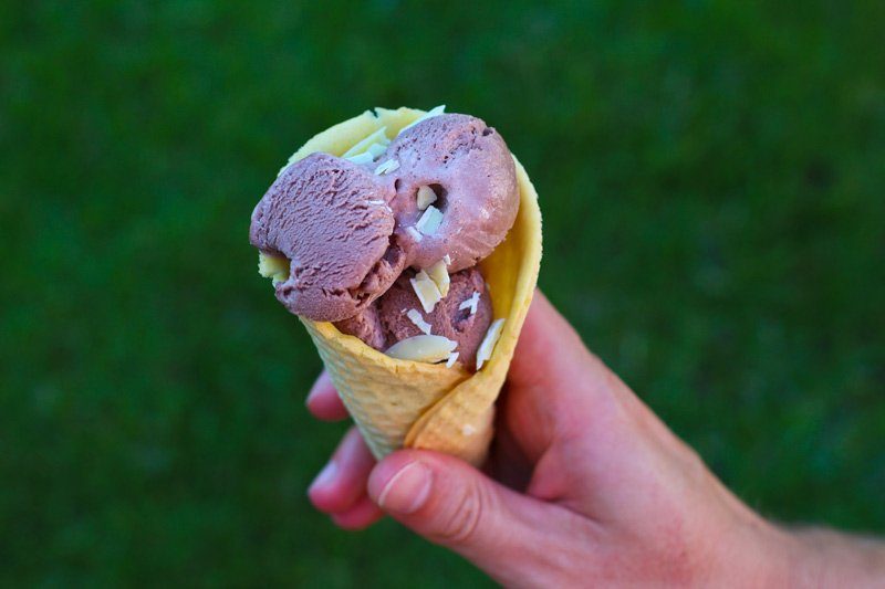 Invert Stracciatella Eis und Eiswaffeln mit tescoma Waffelset 3 Invert Eis