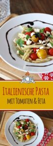 Italienische Pasta mit Tomaten, Knoblauchkräuterbutter & Feta
