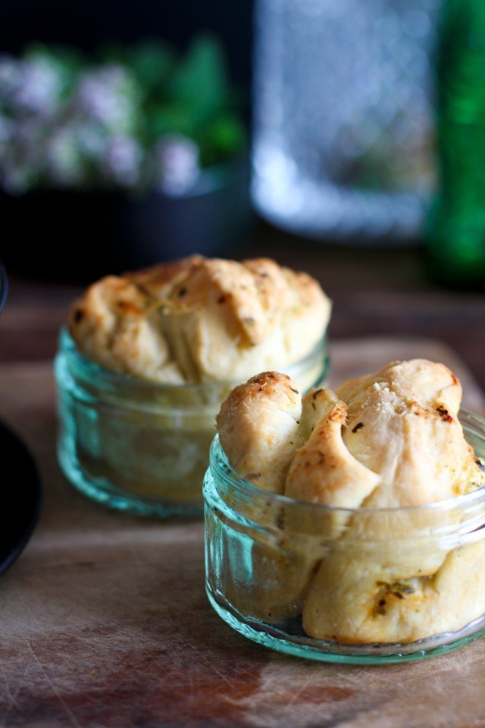 Gebackener Ricotta Dip mit Knoblauch 7 Brot im Glas backen