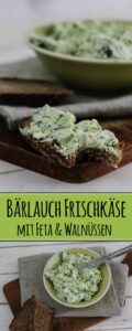 Bärlauch Frischkäse mit Feta und Walnüssen