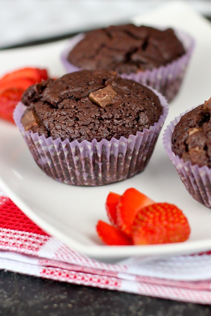 Schoko Muffins mit Proteinpulver