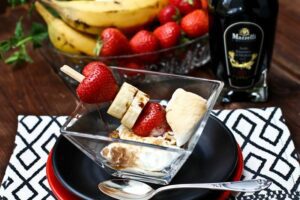 Grill Dessert mit Marshmallows