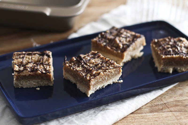 Samoa Schnitten - glutenfreier Kuchen 5 Samoa Schnitten - einfacher glutenfreier Kuchen