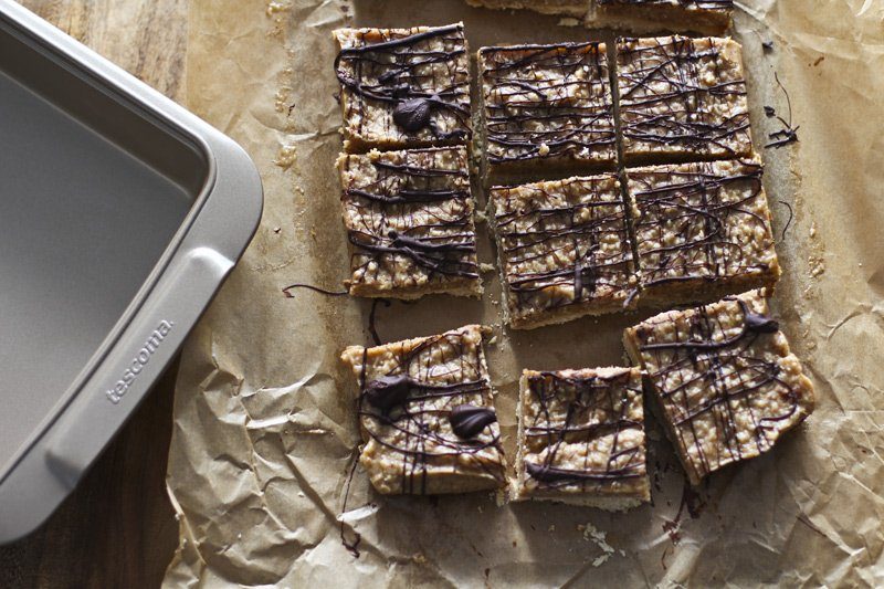 Samoa Schnitten - glutenfreier Kuchen 3 Samoa Schnitten - einfacher glutenfreier Kuchen