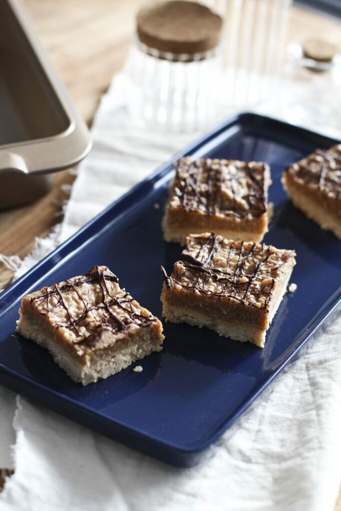 Samoa Schnitten - glutenfreier Kuchen 2 Samoa Schnitten - einfacher glutenfreier Kuchen