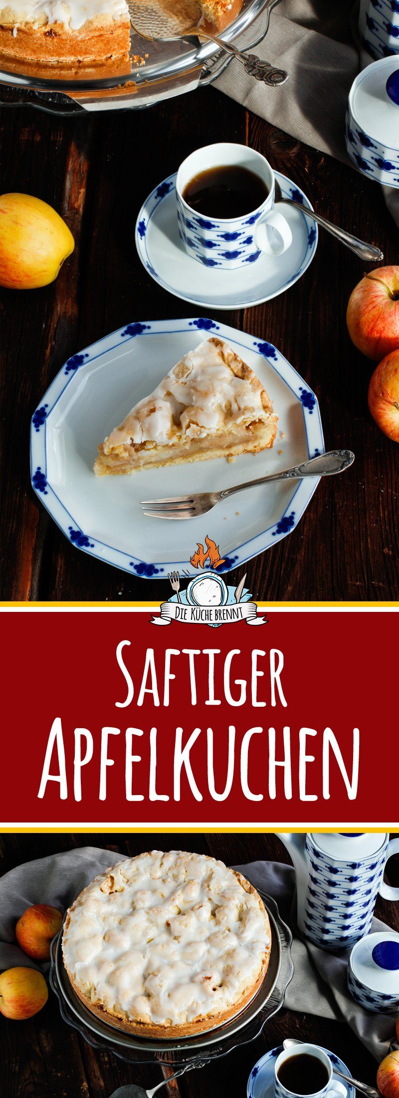 Saftiger Apfelkuchen mit Glasur wie von Oma 5 Leckerer Kuchenklassiker von Oma