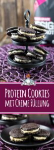Schoko Protein Cookies Rezept mit cremiger Candy Caramel Füllung