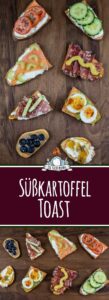 Süßkartoffel Toasts Rezept mit kunterbuntem Belag