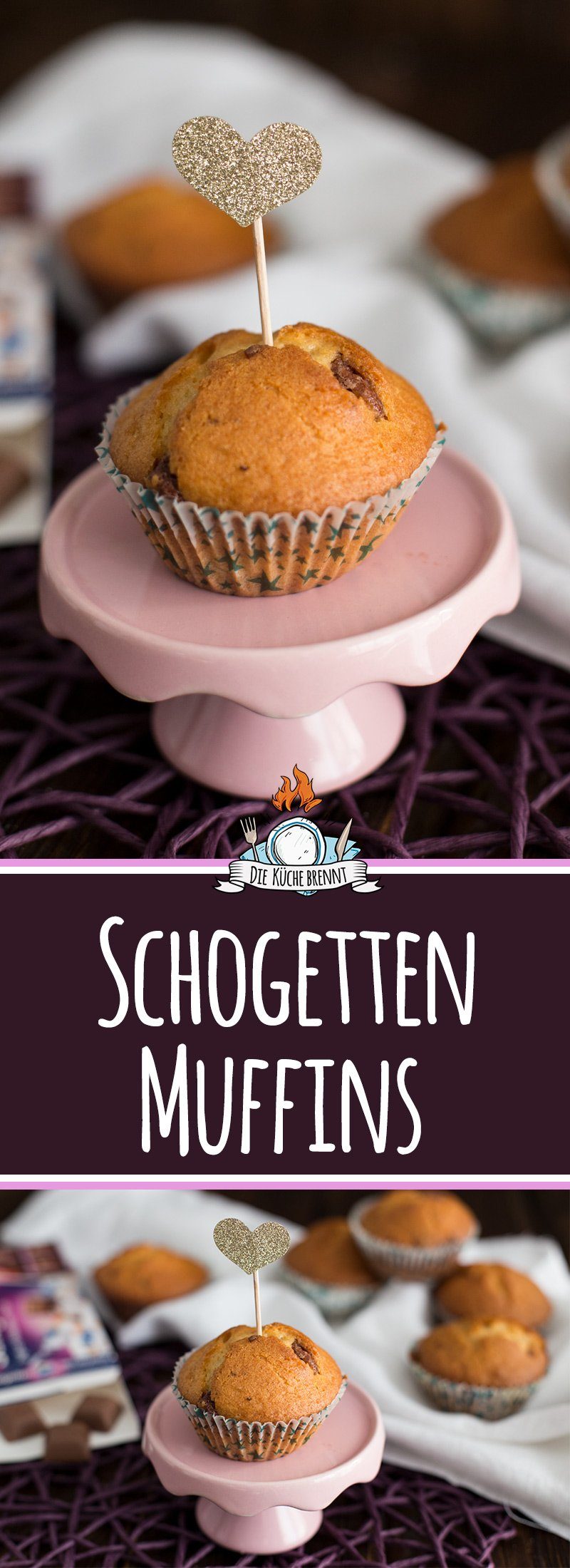 Grundrezept Muffins mit Schokoladenstücken 5 Muffins mit Schokolade - Joghurt-Heidelbeer-Müsli Schogetten