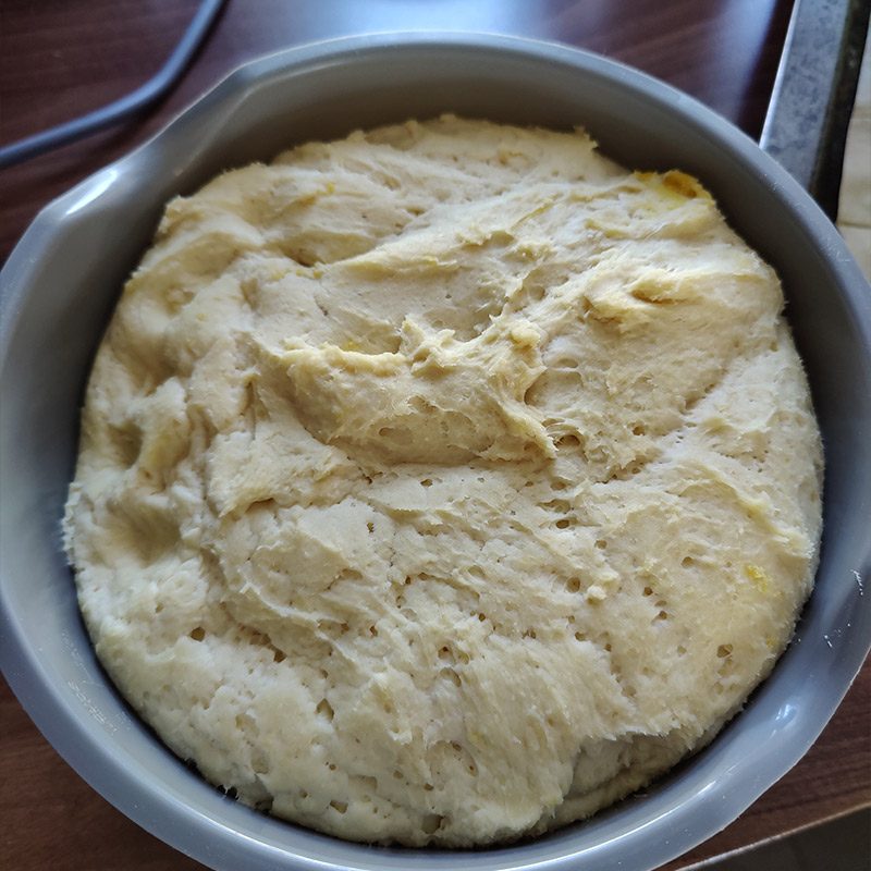 Grieß Baguette Rezept - fluffiges Weißbrot selber backen 8 Step 2 - Teig gehen lassen