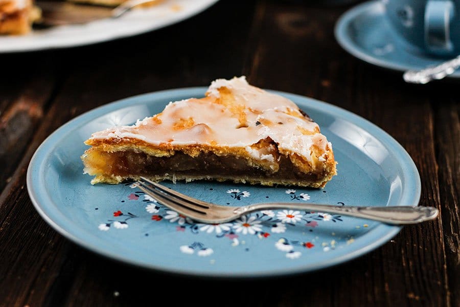 Dänischer Apfelkuchen Rezept - Backen mit Äpfeln 5 Niedrige Kuchenhöhe