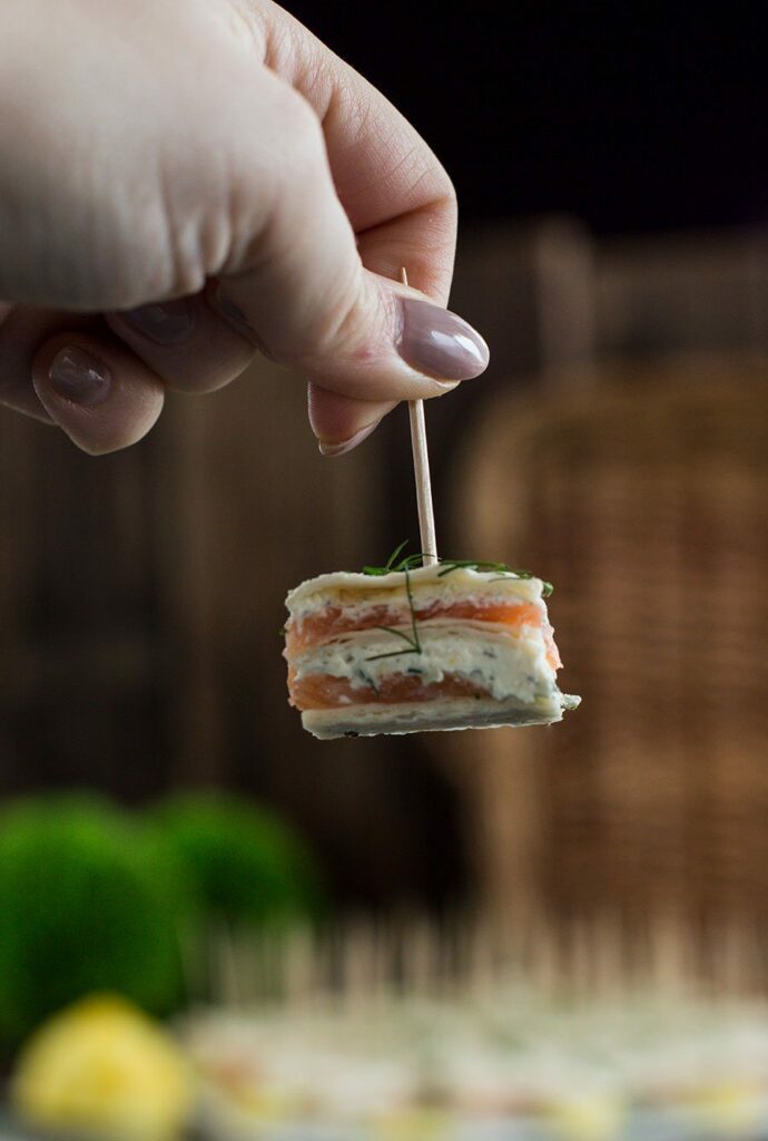 Lachs Frischkäse Fingerfood Häppchen als Partysnack 3 Lachs Frischkäse Fingerfood Häppchen