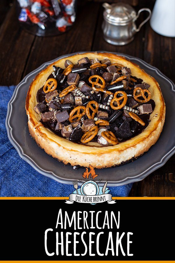 New York Cheesecake Rezept mit Oreo Keksboden und Karamell Topping 6 Amerikanischer Käsekuchen Rezept