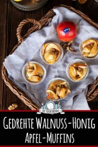 Gedrehte Apfel Muffins Rezept mit Honig & Walnüssen - Jazz Äpfel