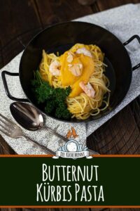 Kürbisrezepte Butternut - Pasta mit Butternut Kürbis Parmesan Soße