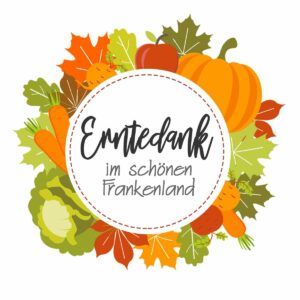 Kürbis Cookies Rezept mit Schokodrops - Erntedank im schönen Frankenland 7 Blogparade Erntedank 2018 Banner