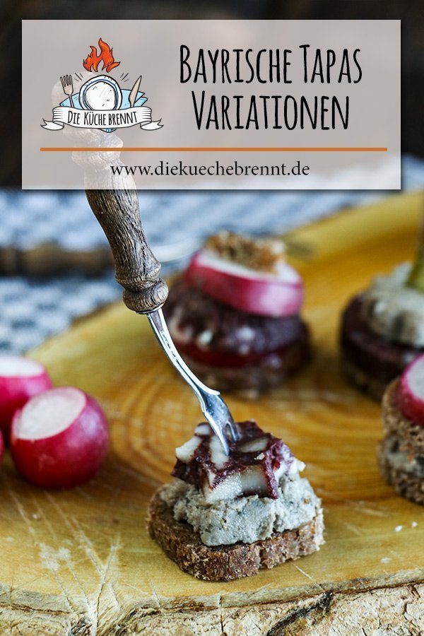 Bayrische Tapas Rezept - Brotzeitplatte 7 Bayrische Tapas Rezept - Brotzeitplatte mit bayrischem Fingerfood