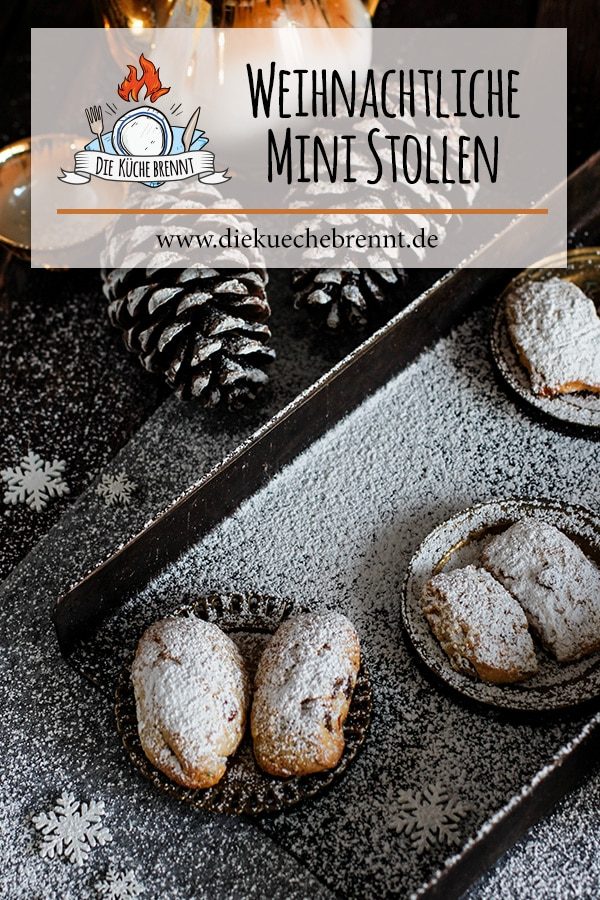 Weihnachtliche Mini Stollen Rezept aus der Weihnachtsbäckerei