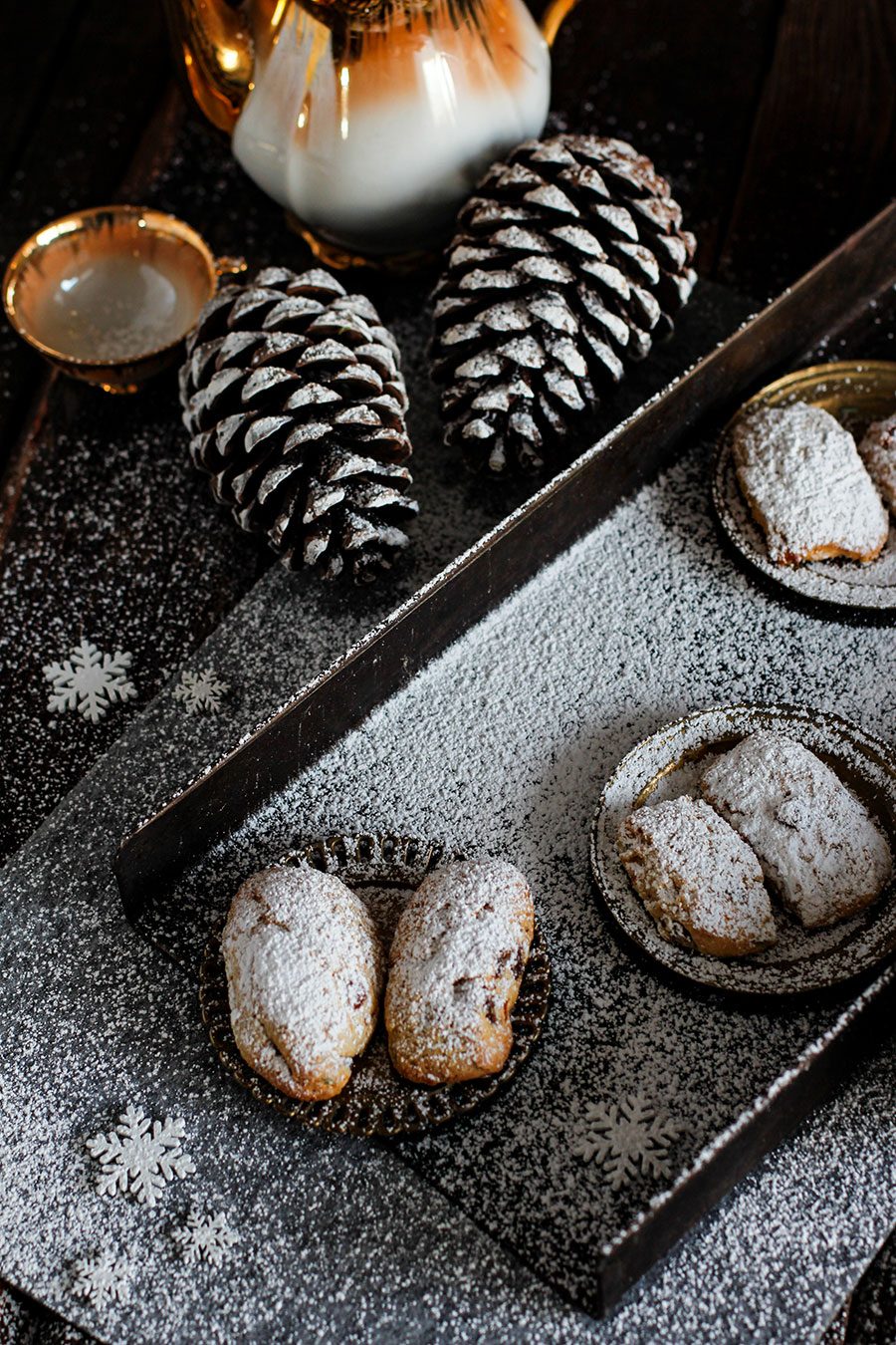 Weihnachtliche Mini Stollen Rezept aus der Weihnachtsbäckerei