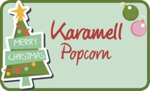 karamell popcorn aufkleber