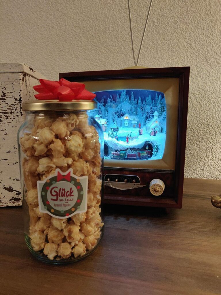 Popcorn im Glas verschenken