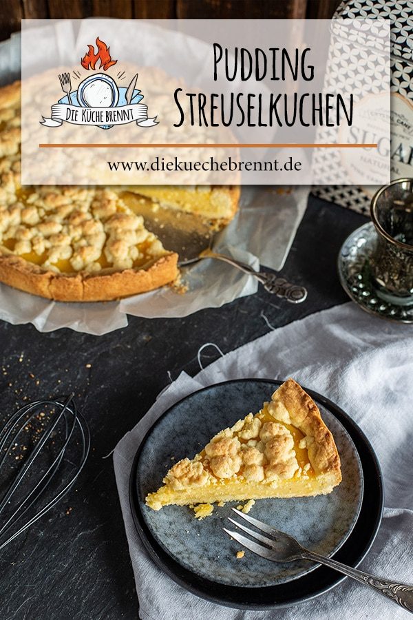 Pudding Kuchen mit Streuseln 6 Einfaches Pudding Kuchen Rezept mit Streuseln vom Blech