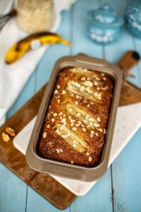 Saftiges Bananenbrot Rezept mit Dinkelmehl und Walnüssen