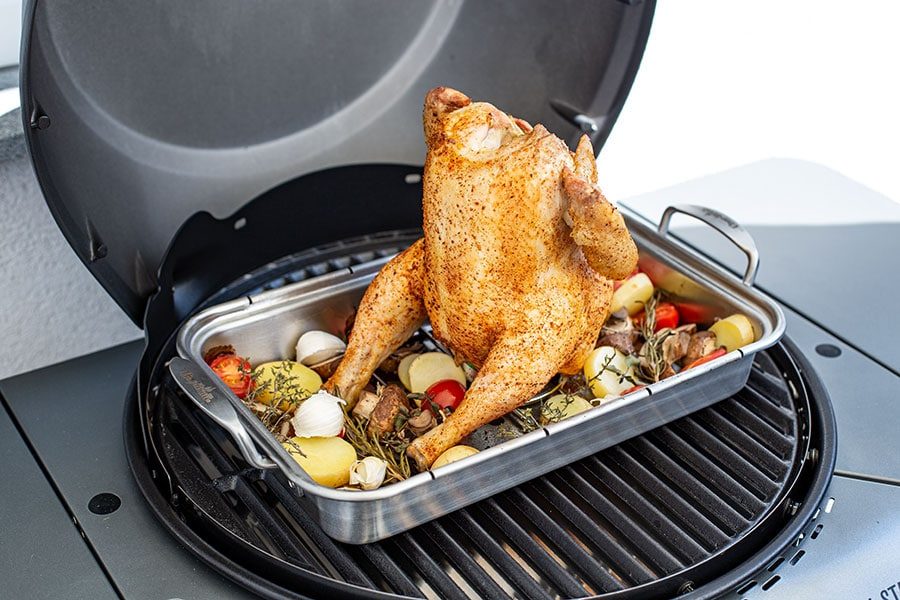 Bierdosenhähnchen vom Gasgrill