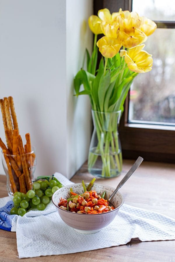 Minestrone Salat Rezept - Bunter italienischer Salat 2 Italienischer Salat mit Kichererbsen