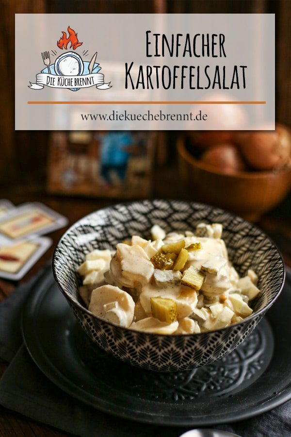 Einfacher Kartoffelsalat mit Mayonnaise - Boardgame Rezept