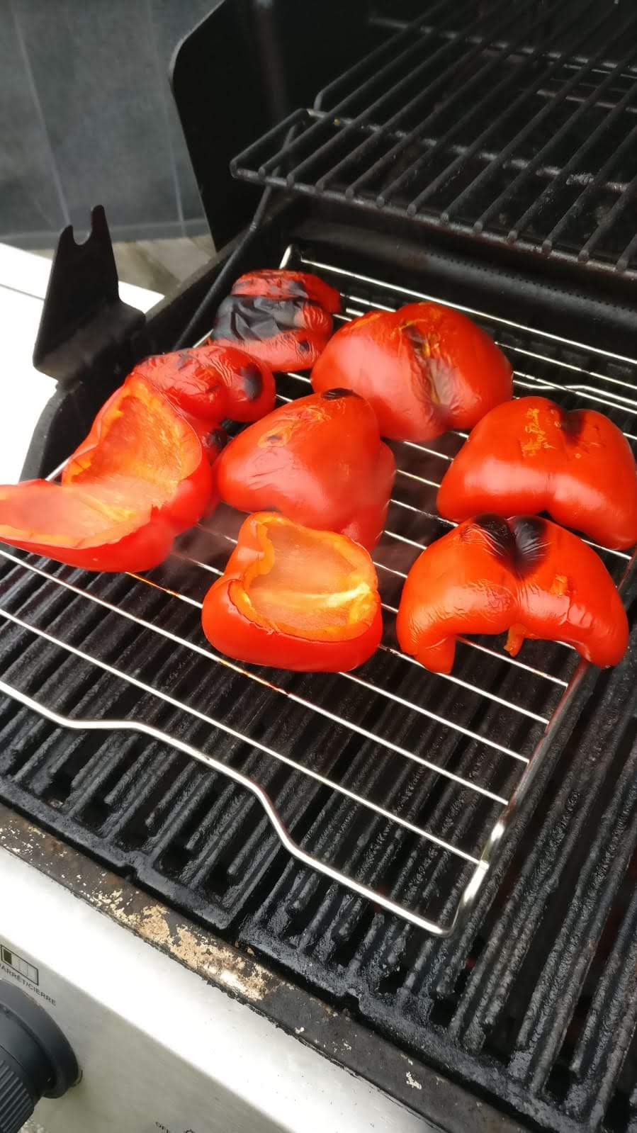 Gegrillte Paprika mit Knoblauch