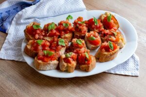 Italienische Vorspeise Weißbrot