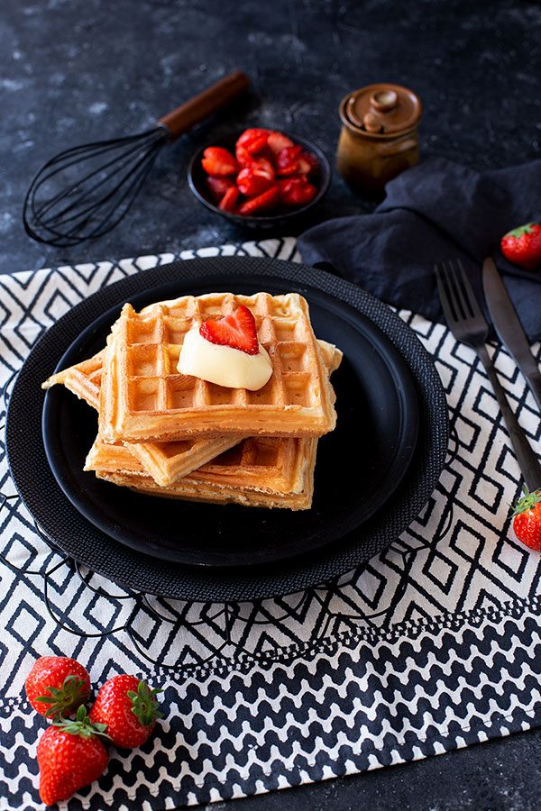 Schnelles Waffel Rezept mit Mineralwasser