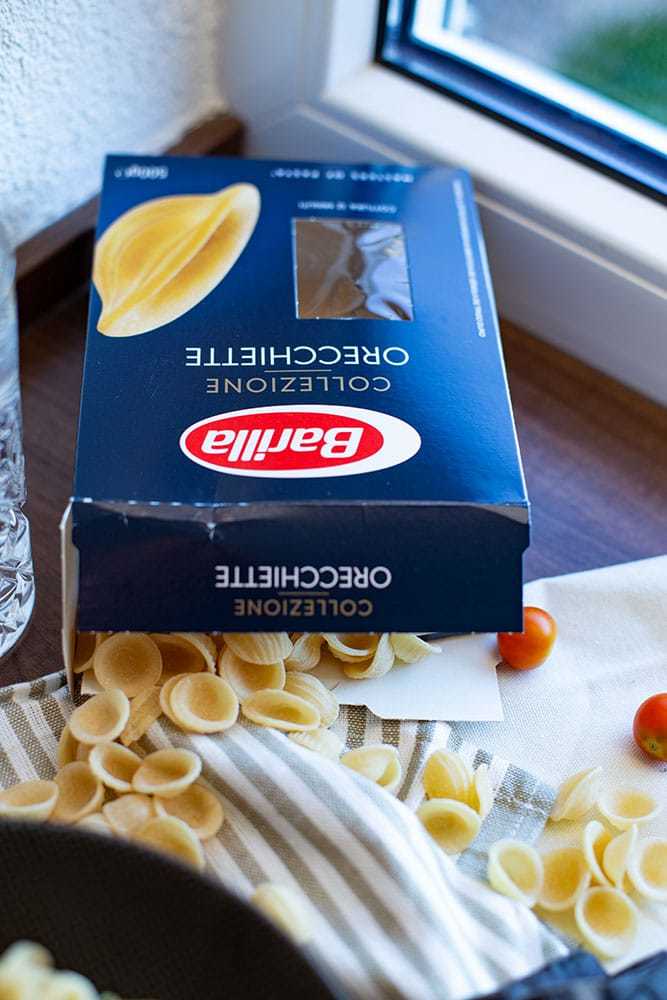 Tomaten Pasta Sauce mit Spinat 4 Barilla Nudeln Orecchiette