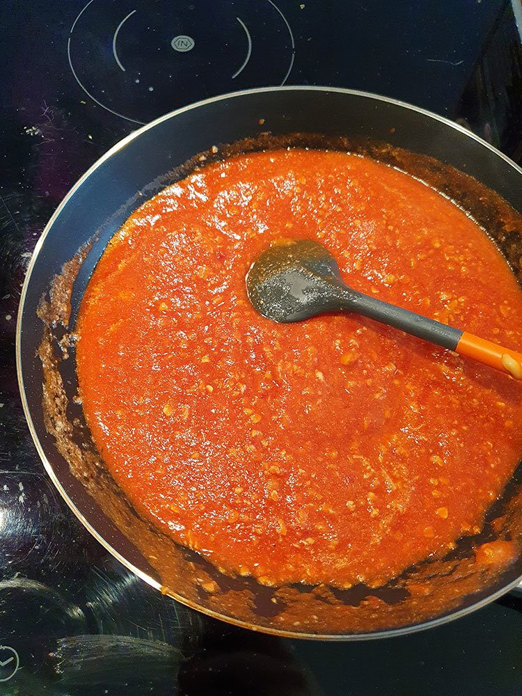 Tomaten Pasta Sauce mit Spinat 9 how to schnelle pasta sauce 4