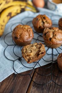 Saftige Muffins durch Bananen