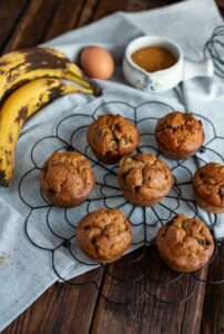 Muffins mit reifen Bananen