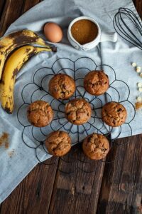 Selbstgemachte Bananen Muffins