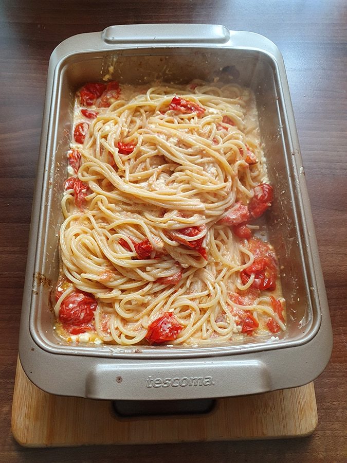 Baked Feta Pasta Rezept 13 Nochmal alles vermischen