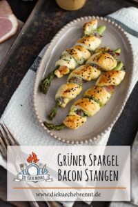 Grüner Spargel Blätterteig Schinken
